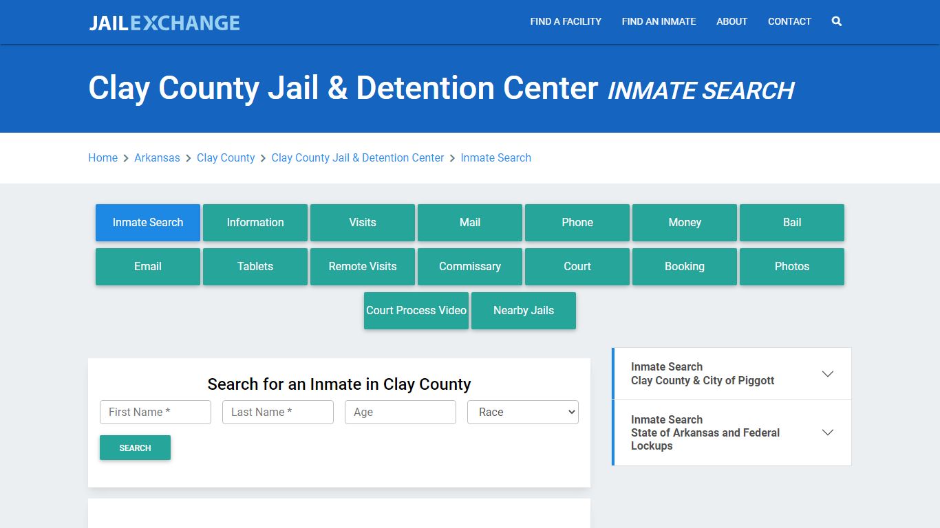 Clay County Jail & Detention Center Inmate Search - Jail Exchange