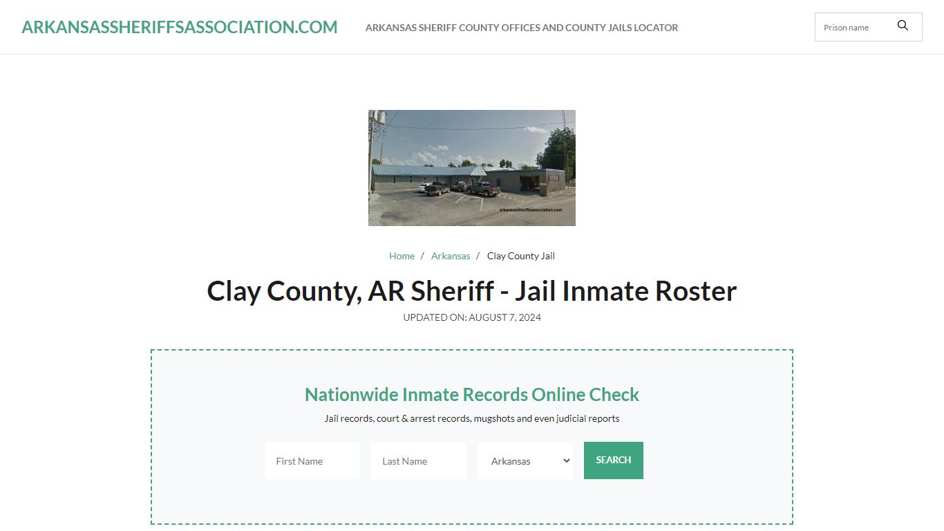 Clay County, AR Sheriff - Jail Inmate Roster